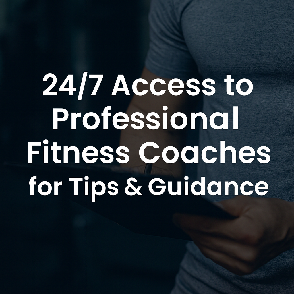 24/7 Access to Professional Fitness Coaches for Tips & Guidance